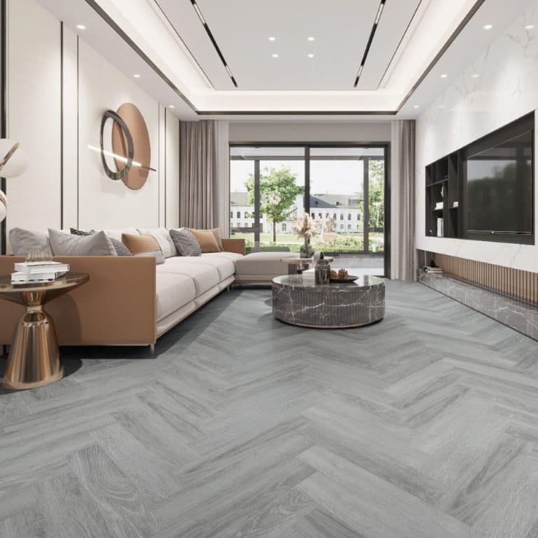 BML Herringbone Grey Oak SPC Luxury Vinyl Flooring