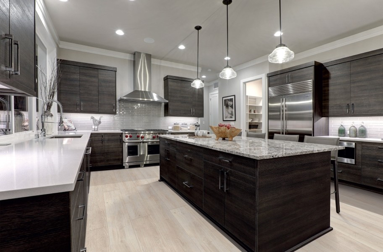 Luxury rigid vinyl flooring suitable for kitchens