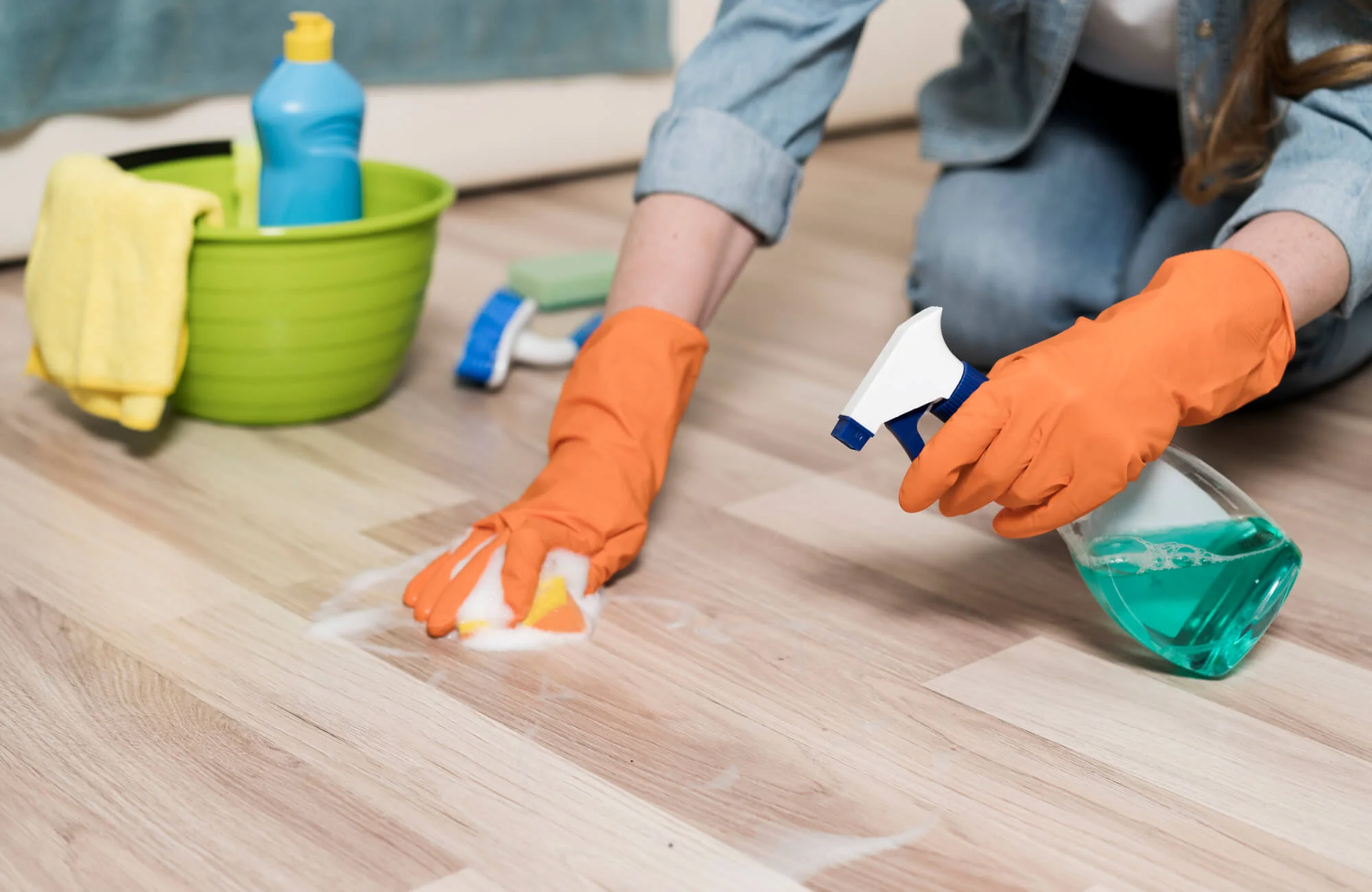 Clean modern floor in a bright interior