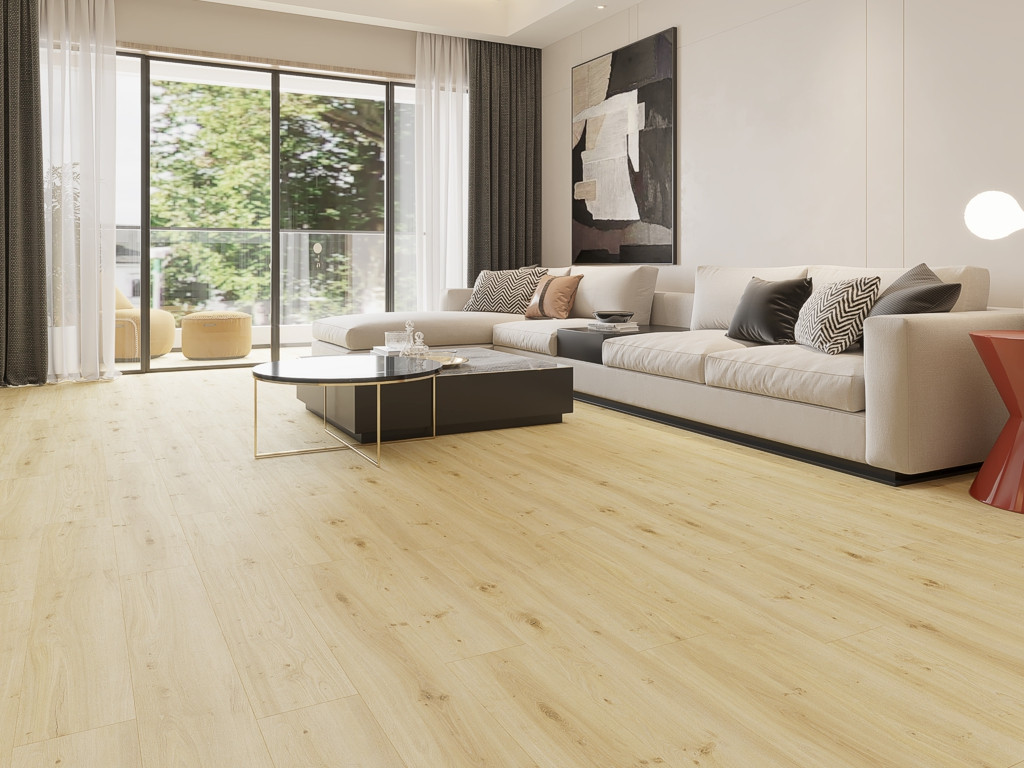 Glue down LVT flooring detail
