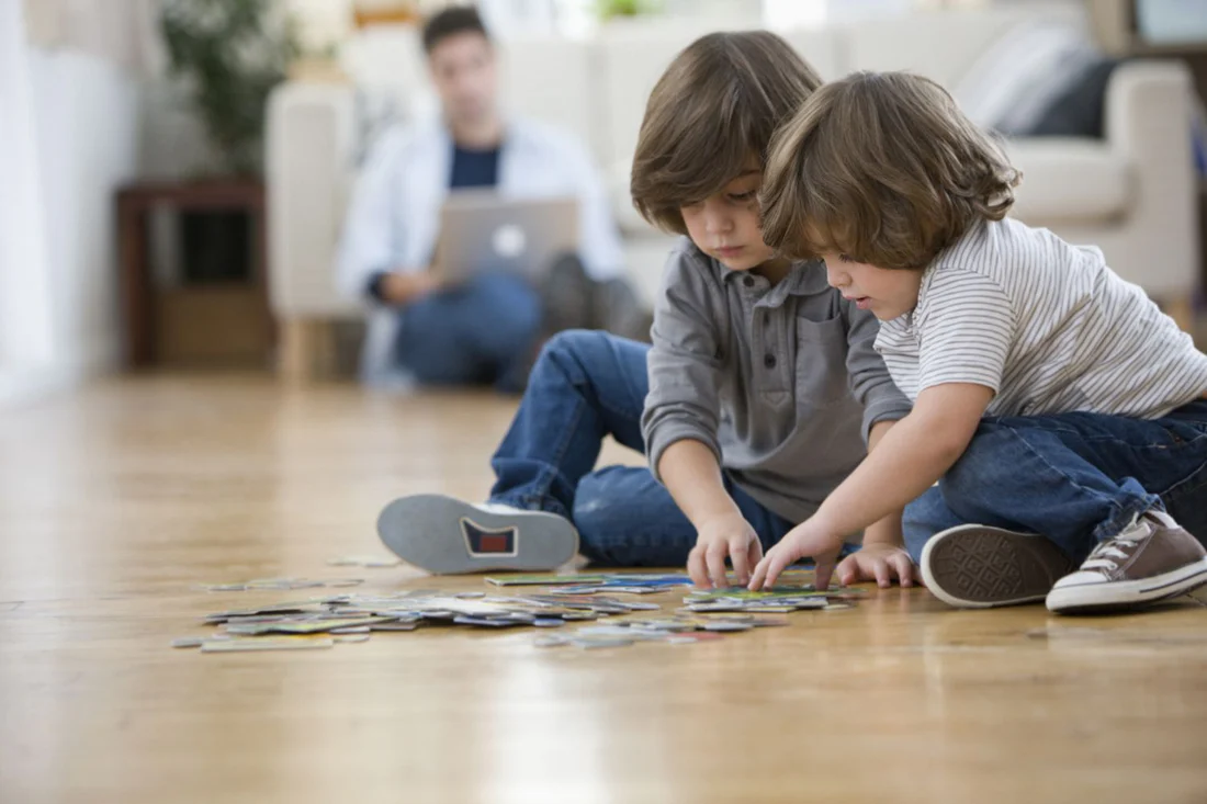 Family-friendly interior with practical durable flooring