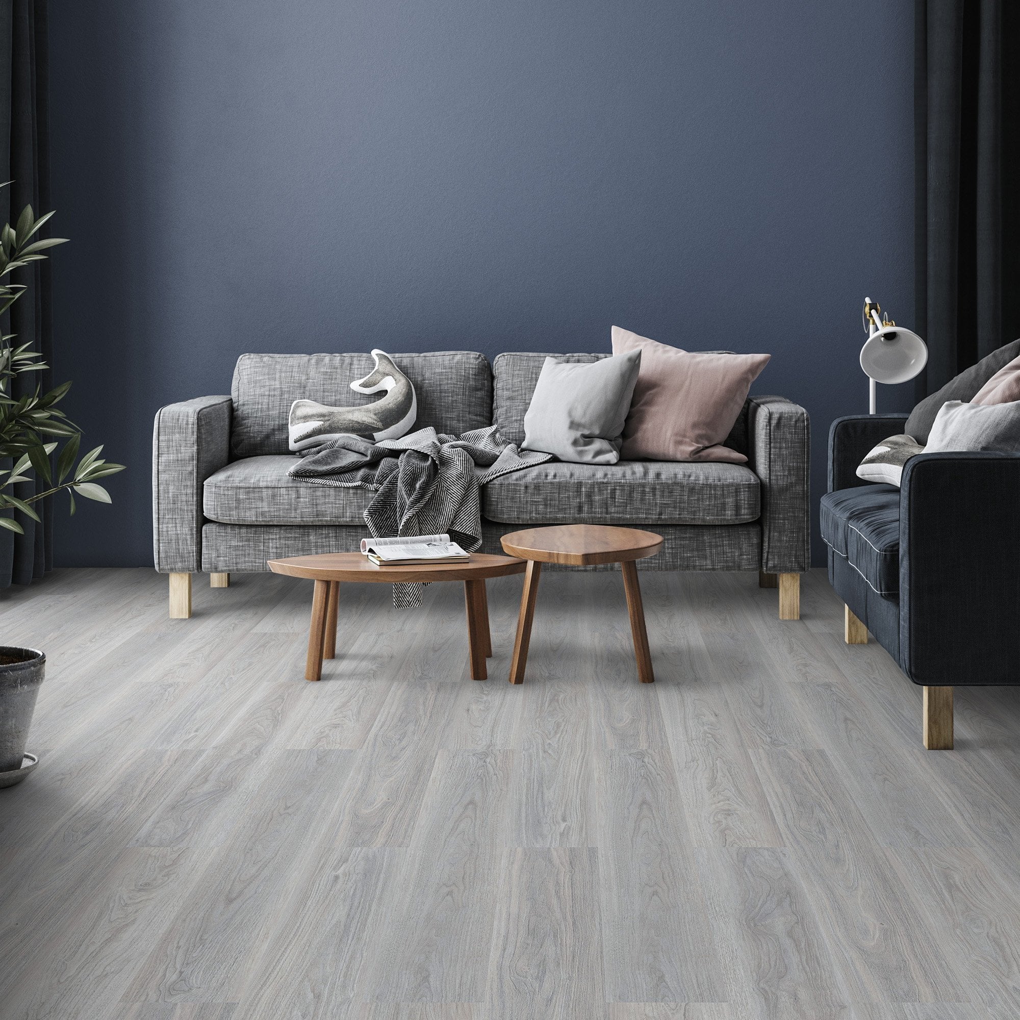 Laminate flooring in a warm modern interior