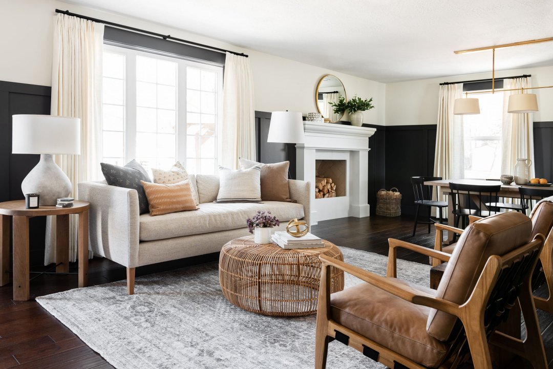 Cool grey flooring in a modern interior