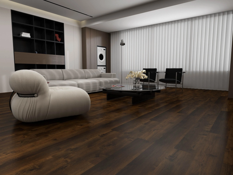 Premium wood flooring in a living room