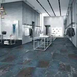 Metallic Blue Porcelain Wall and Floor Tile 60 x 120 (cm)