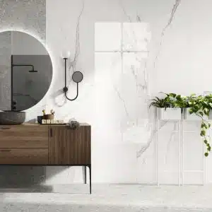 Luna Blanca Polished Porcelain Floor Tile 600 x 1200 (mm)